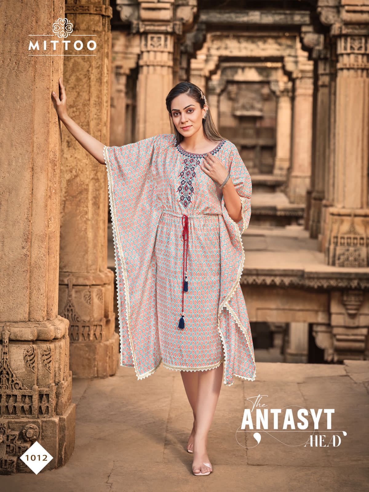 Mittoo Arohi Vol 2 Rayon Printed Stylish Western Style Kaftan Kurtis Wholesaler Surat