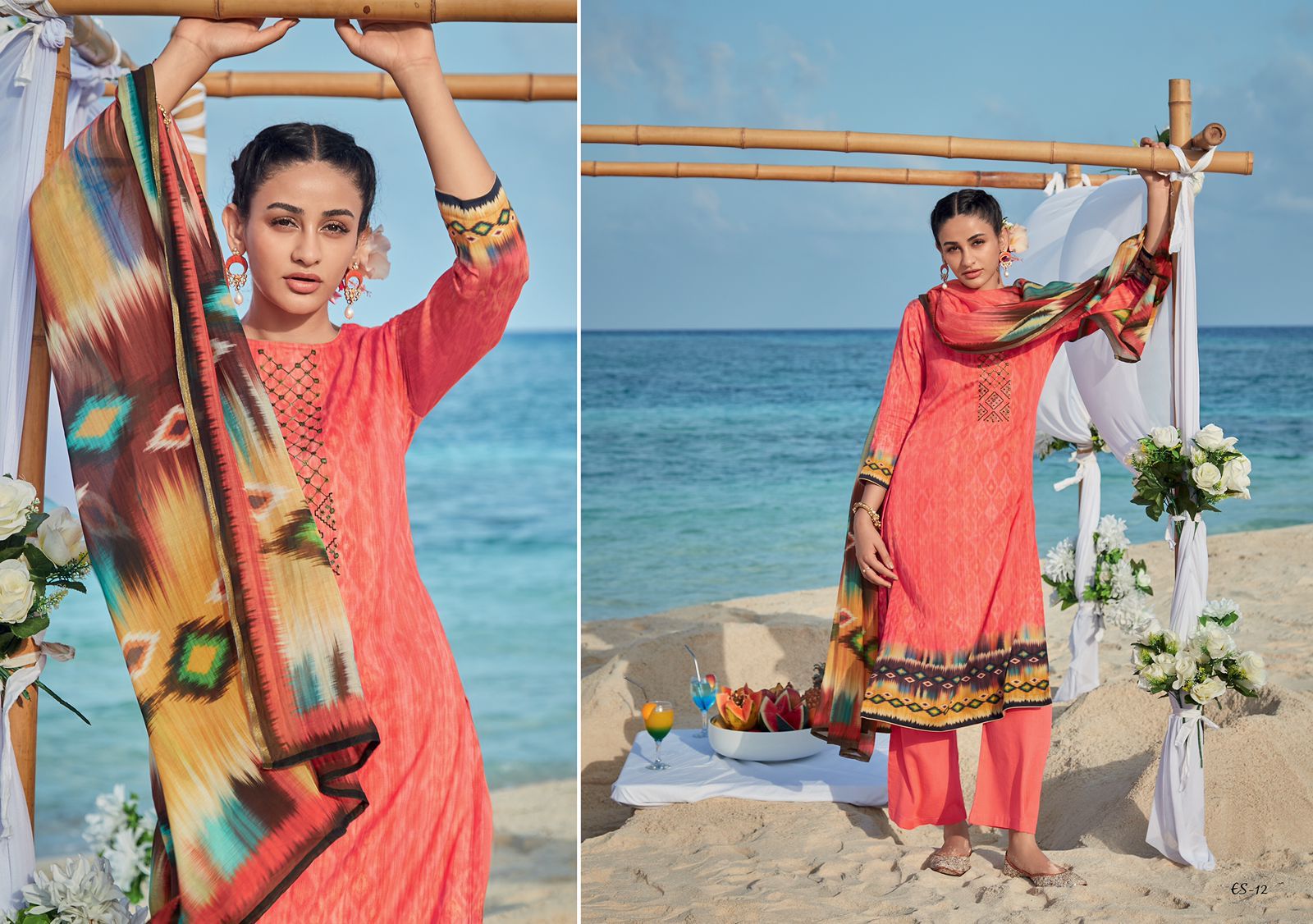 Varsha Ehrum Eshreen Silky Satin Digital Print With Embroidery Suits Wholesaler Surat