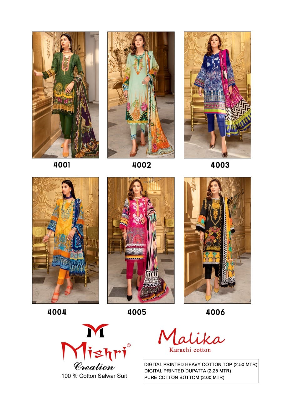 Mishri Creation Mallika Vol 4 Cotton Salwar Suits Wholesaler Surat