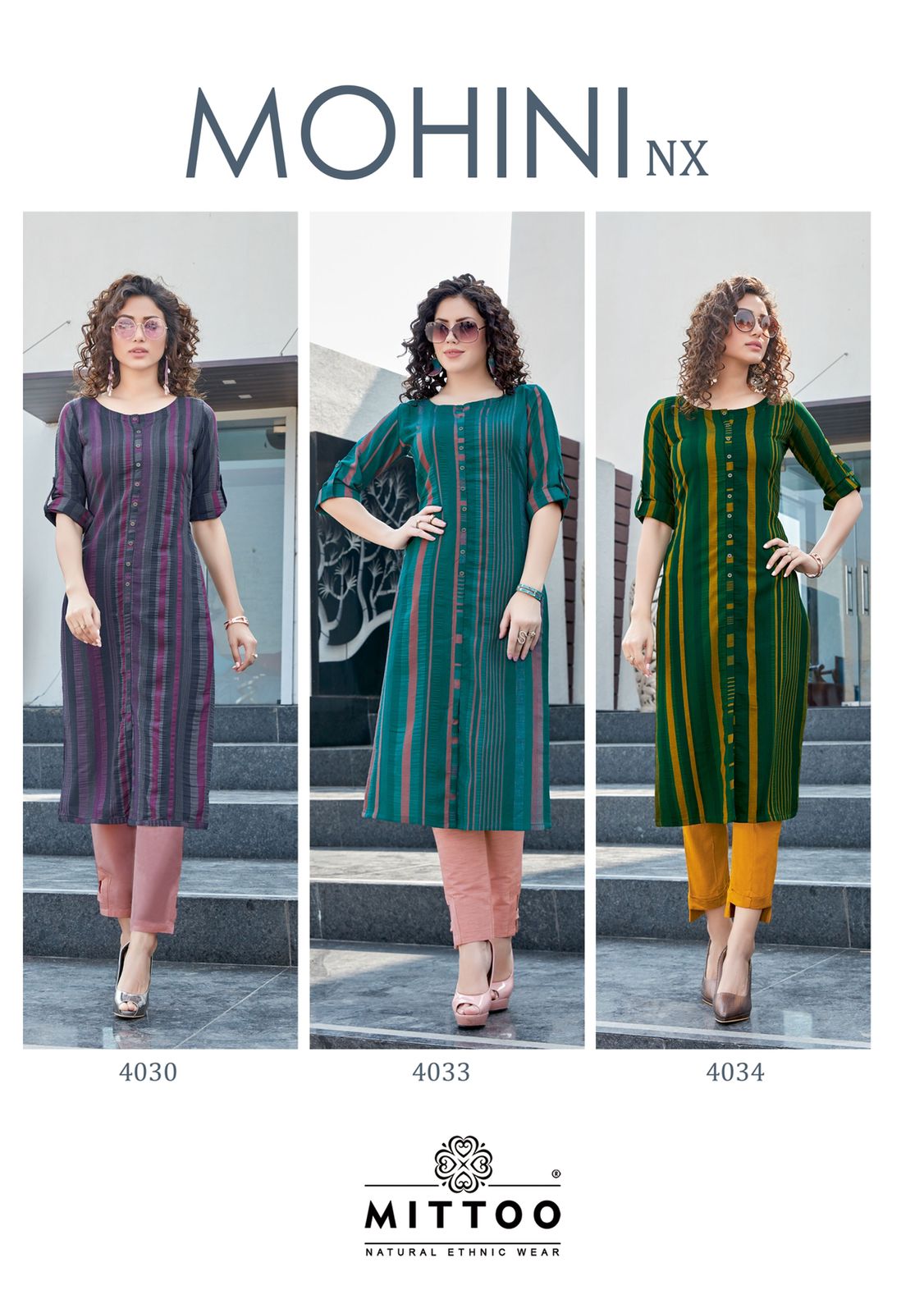 Mittoo Mohini Nx Rayon Slub Fancy Designer Kurtis With Pants Wholesaler Surat