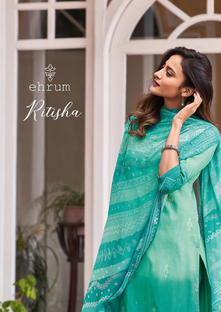 Varsha Ehrum Ritisha Satin Cotton Digital Print Fancy Designer Suits Wholesaler Surat