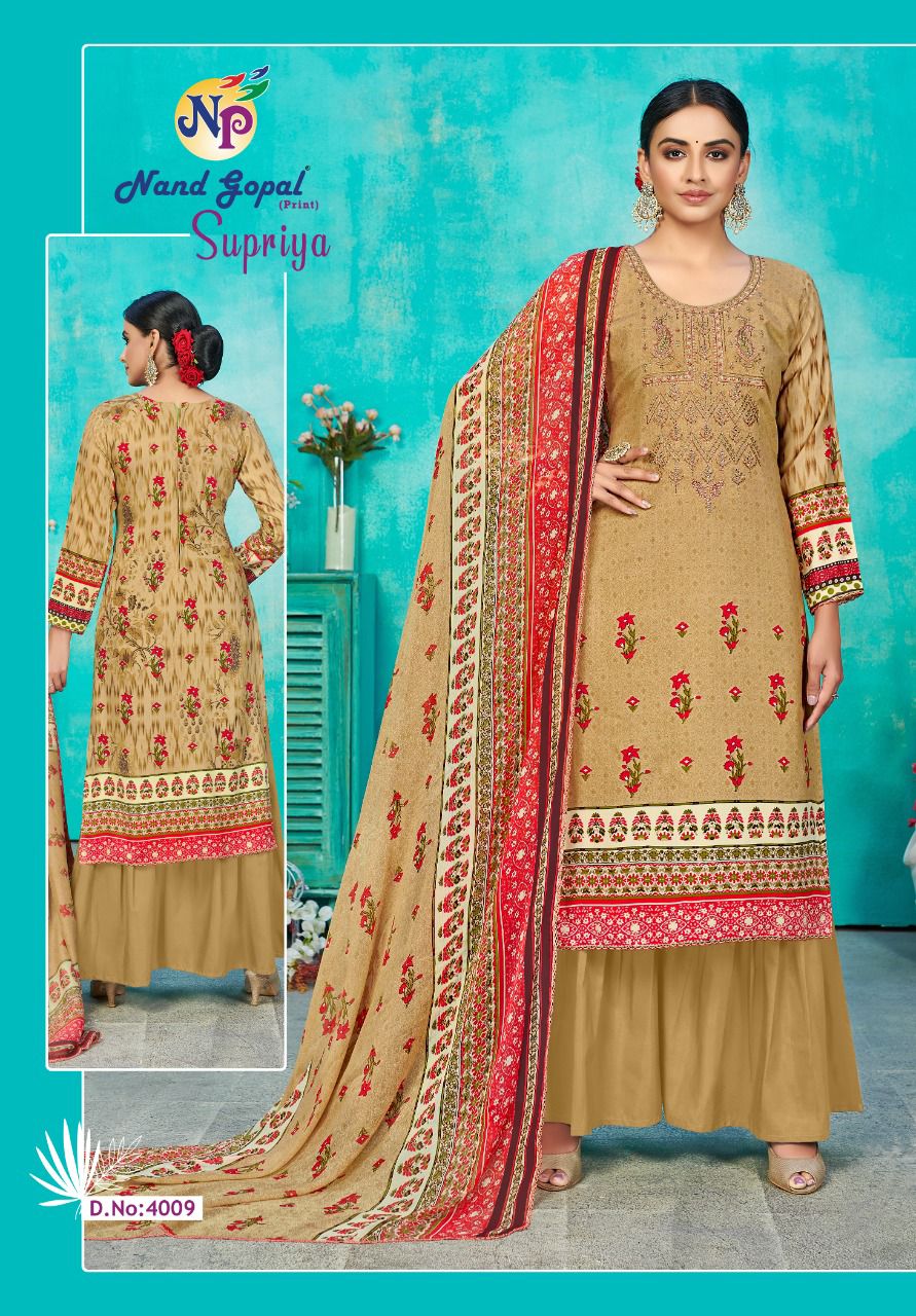 Nand Gopal Supriya Vol 4 Pure Cotton Karachi Print Salwar Suits Wholesaler Surat