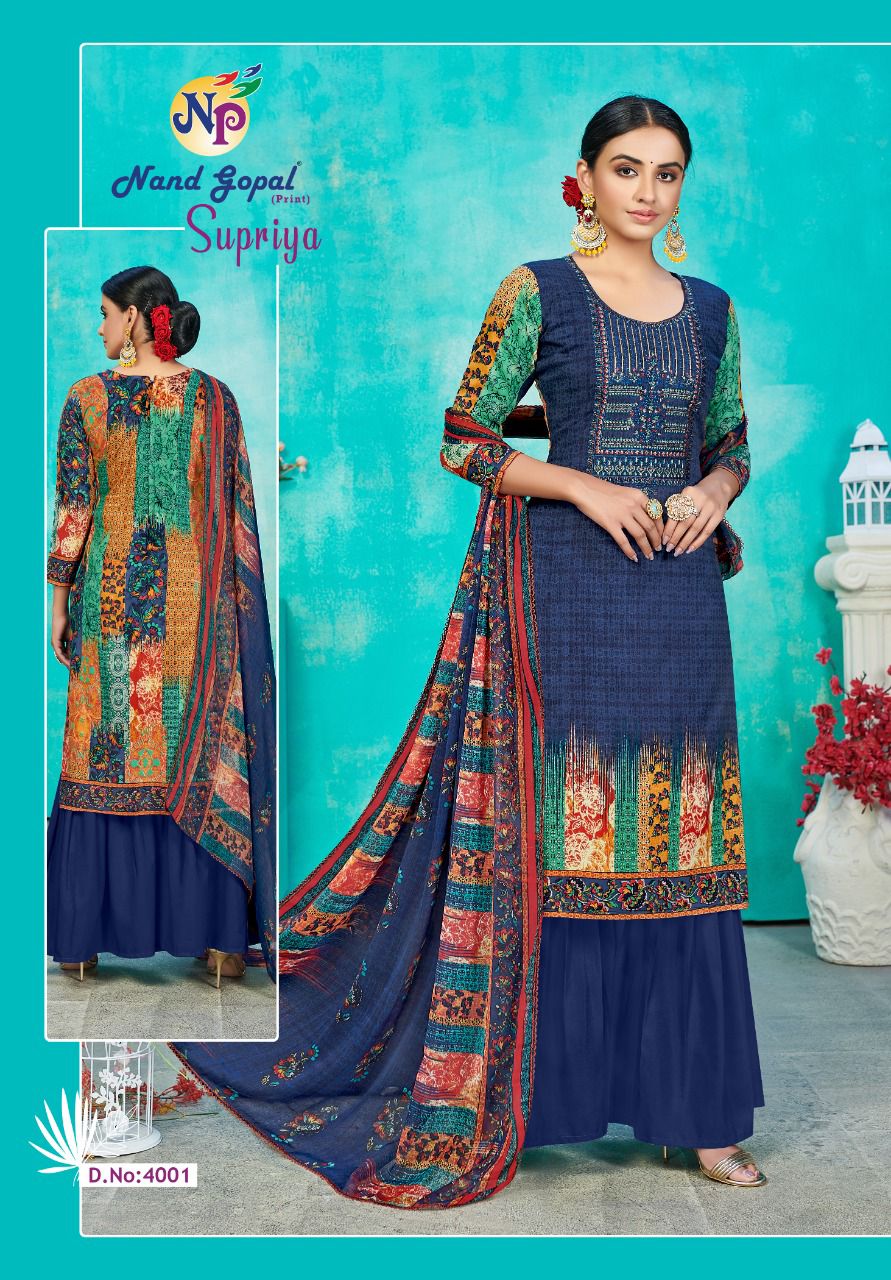 Nand Gopal Supriya Vol 4 Pure Cotton Karachi Print Salwar Suits Wholesaler Surat