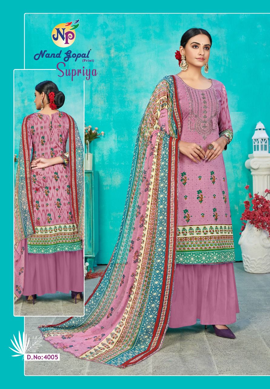 Nand Gopal Supriya Vol 4 Pure Cotton Karachi Print Salwar Suits Wholesaler Surat
