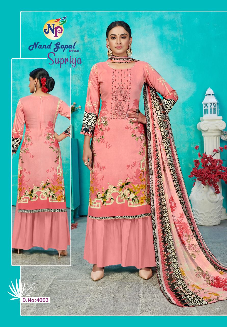 Nand Gopal Supriya Vol 4 Pure Cotton Karachi Print Salwar Suits Wholesaler Surat
