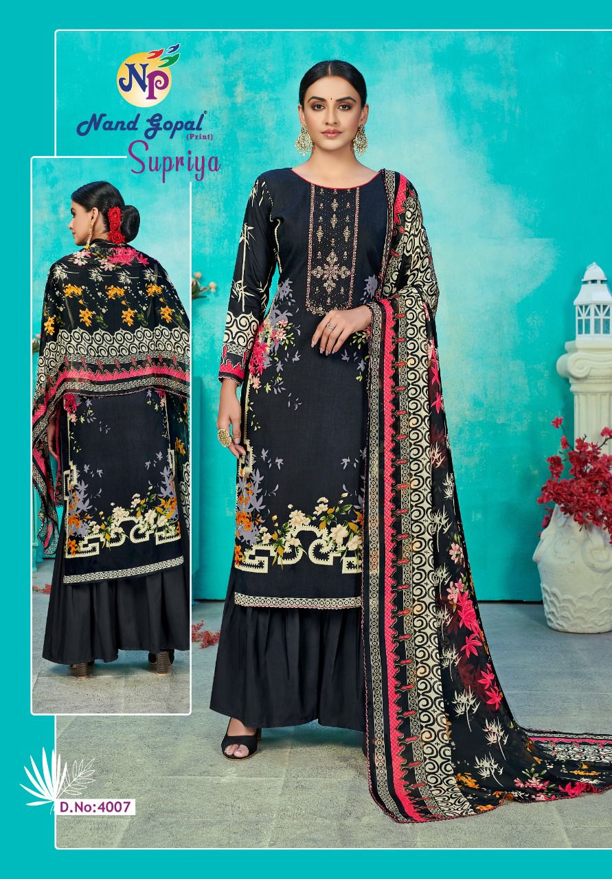 Nand Gopal Supriya Vol 4 Pure Cotton Karachi Print Salwar Suits Wholesaler Surat