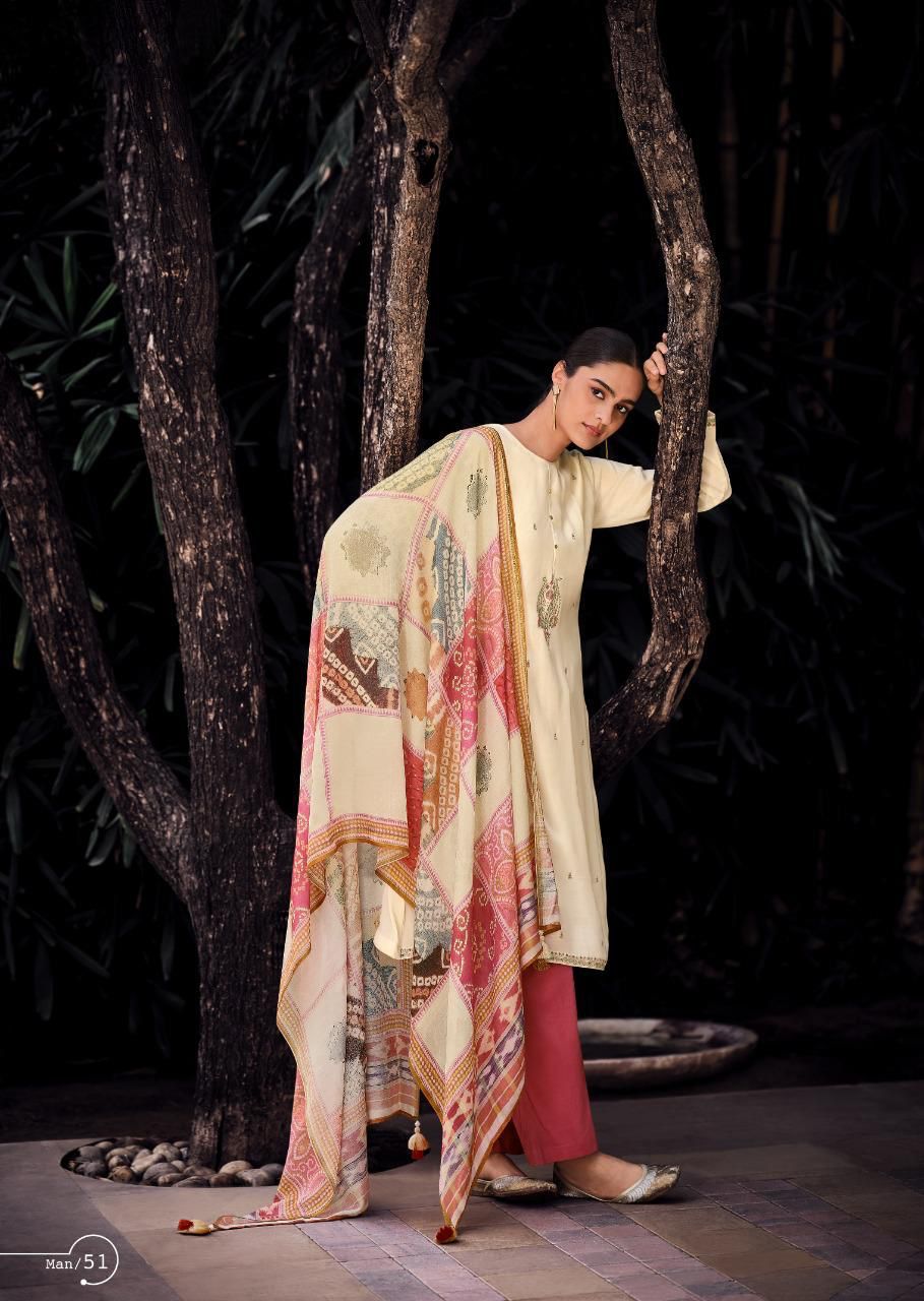 Varsha Ehrum Manvika Muslin With Embroidery Designer Suits Wholesaler Surat