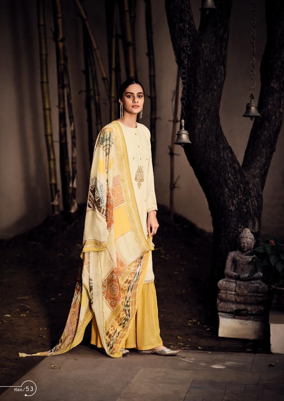 Varsha Ehrum Manvika Muslin With Embroidery Designer Suits Wholesaler Surat