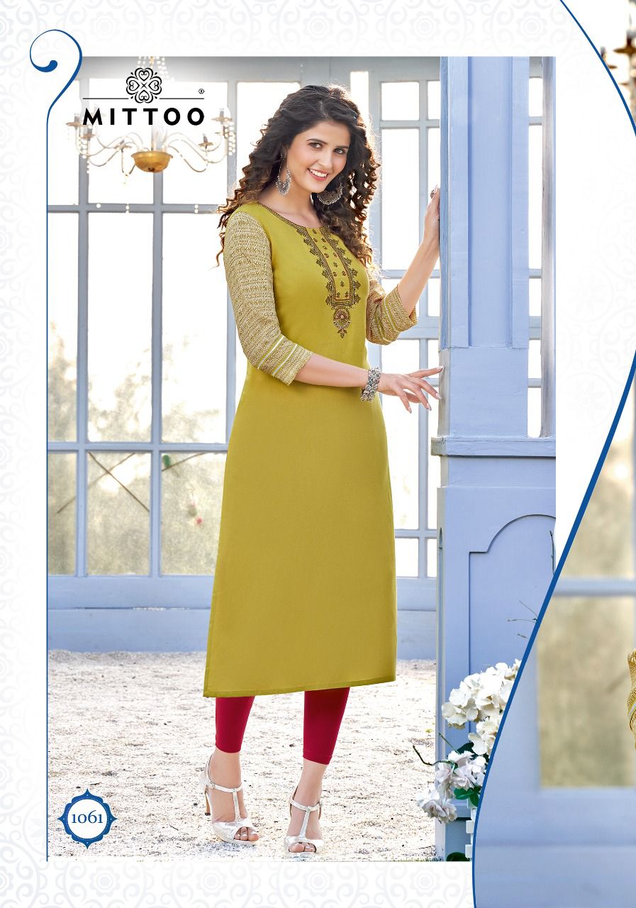 Mitton Prince Heavy Rayon Fancy Kurtis Wholesaler Surat