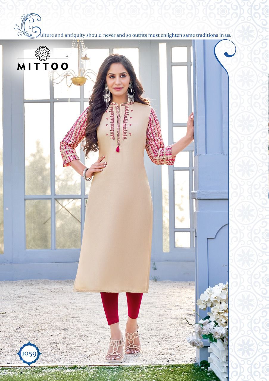 Mitton Prince Heavy Rayon Fancy Kurtis Wholesaler Surat