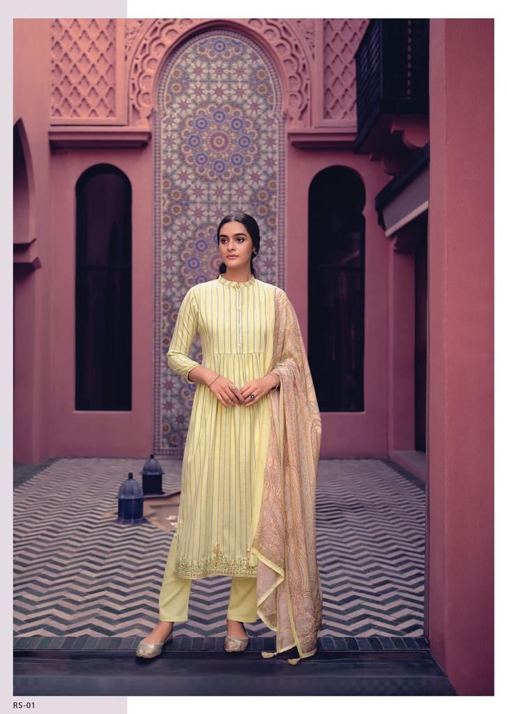 Varsha Ehrum Raisha Cotton With Embroidery Designer Suits Wholesaler Surat