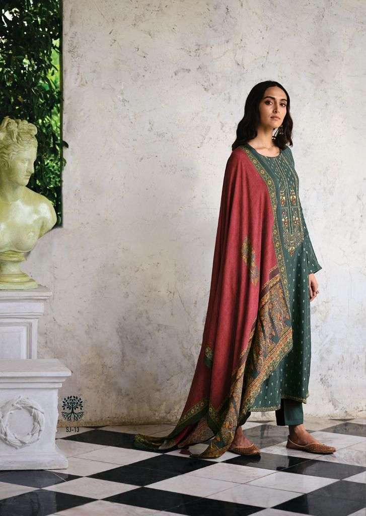 Varsha Sanjh Chanderi Woven With Fancy Embroidery Suits Wholesaler Surat
