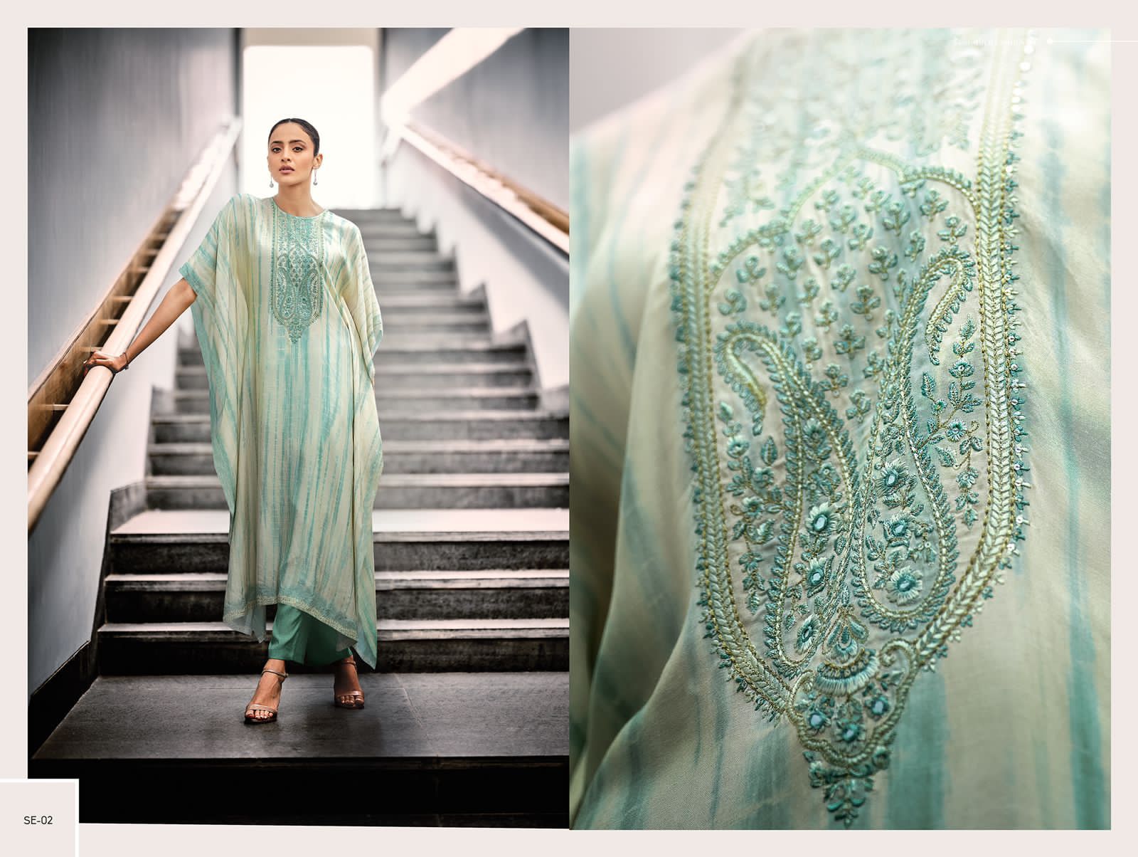 Varsha Summer Essentials Silk Satin Embroidery Designer Kaftan Kurtis With Bottom Set Wholesaler Surat