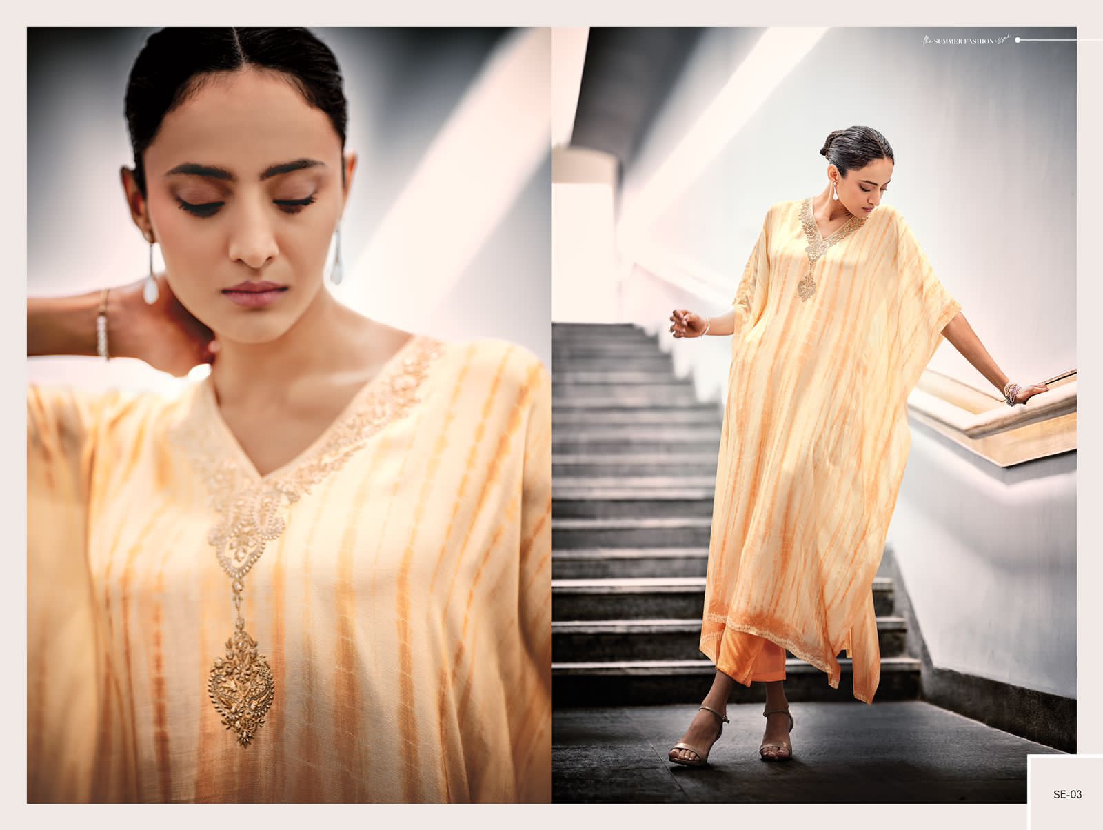Varsha Summer Essentials Silk Satin Embroidery Designer Kaftan Kurtis With Bottom Set Wholesaler Surat