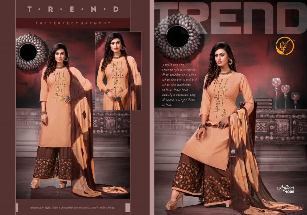 Jlf Presents Aafreen Rayon With Embroidery Designer Kurti Combo Set Wholesaler Surat