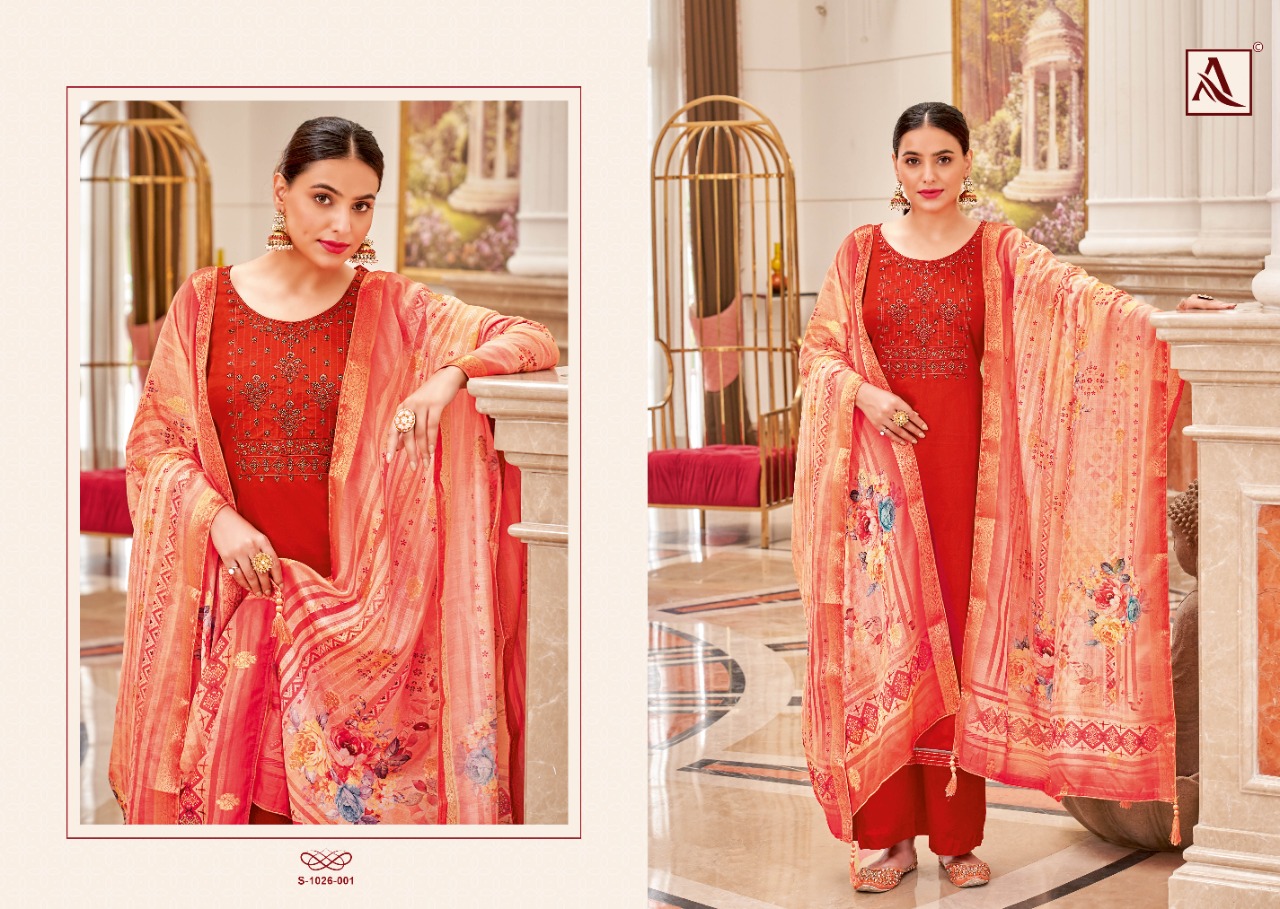 ALOK SUITS FESTIVE FUSION EDITION VOL 5 JAM COTTON FANCY WORK SUIT
