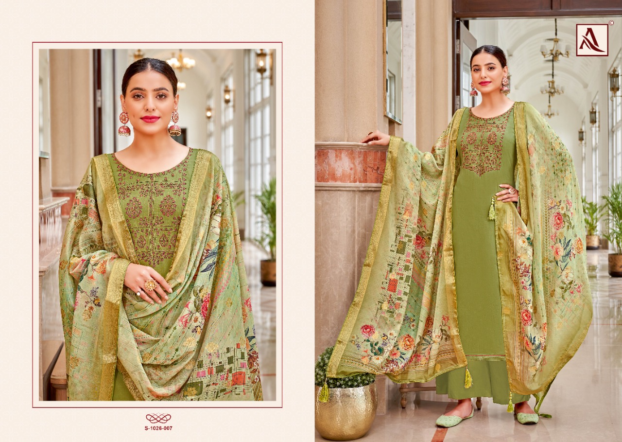 ALOK SUITS FESTIVE FUSION EDITION VOL 5 JAM COTTON FANCY WORK SUIT