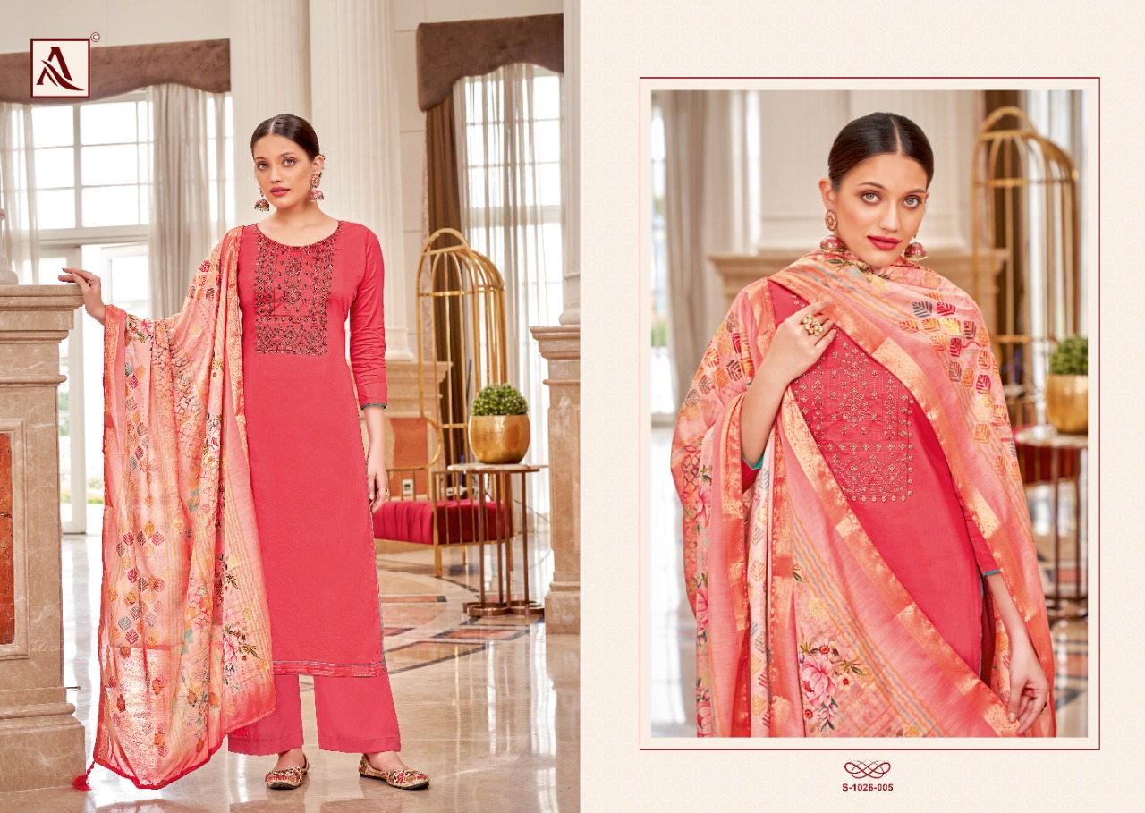ALOK SUITS FESTIVE FUSION EDITION VOL 5 JAM COTTON FANCY WORK SUIT