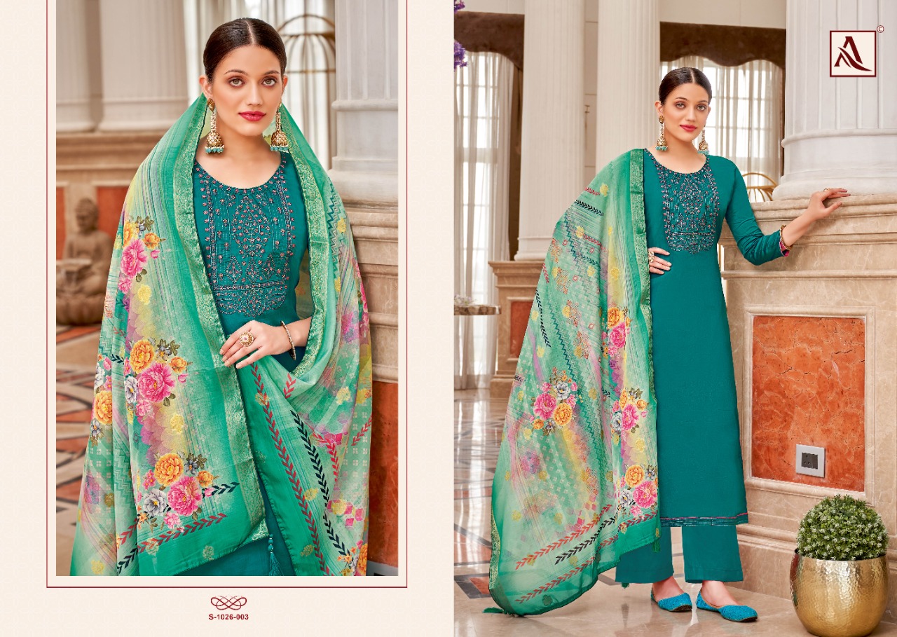 ALOK SUITS FESTIVE FUSION EDITION VOL 5 JAM COTTON FANCY WORK SUIT