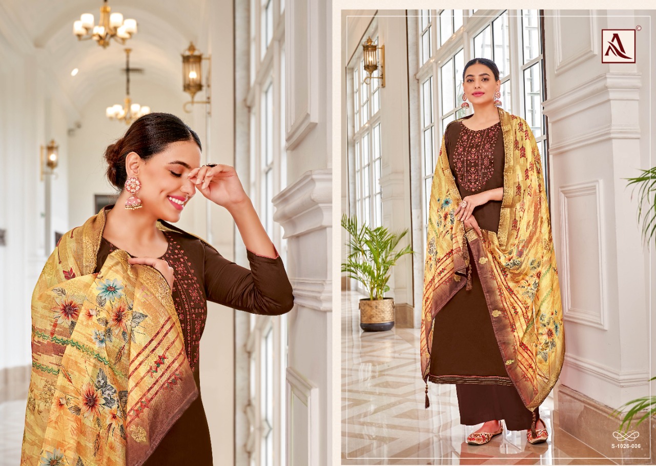 ALOK SUITS FESTIVE FUSION EDITION VOL 5 JAM COTTON FANCY WORK SUIT