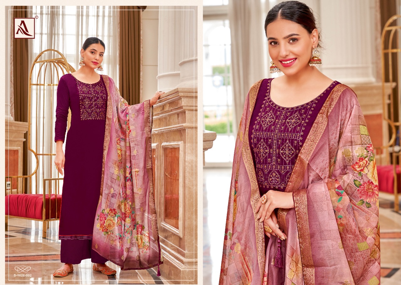 ALOK SUITS FESTIVE FUSION EDITION VOL 5 JAM COTTON FANCY WORK SUIT