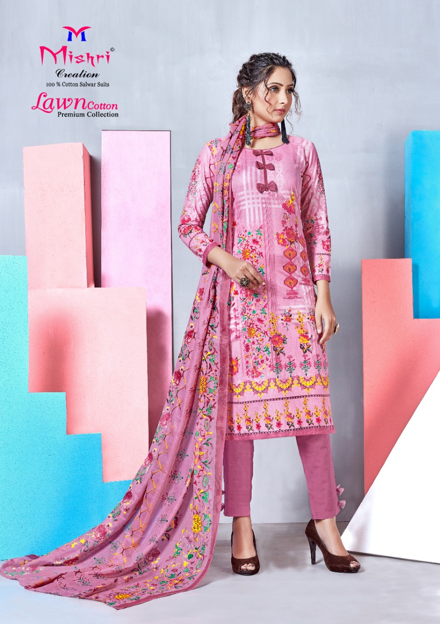 Mishri Creation Presents Lawn Cotton Vol 4 Fabric Lawn Cotton Designer Salwar Suits