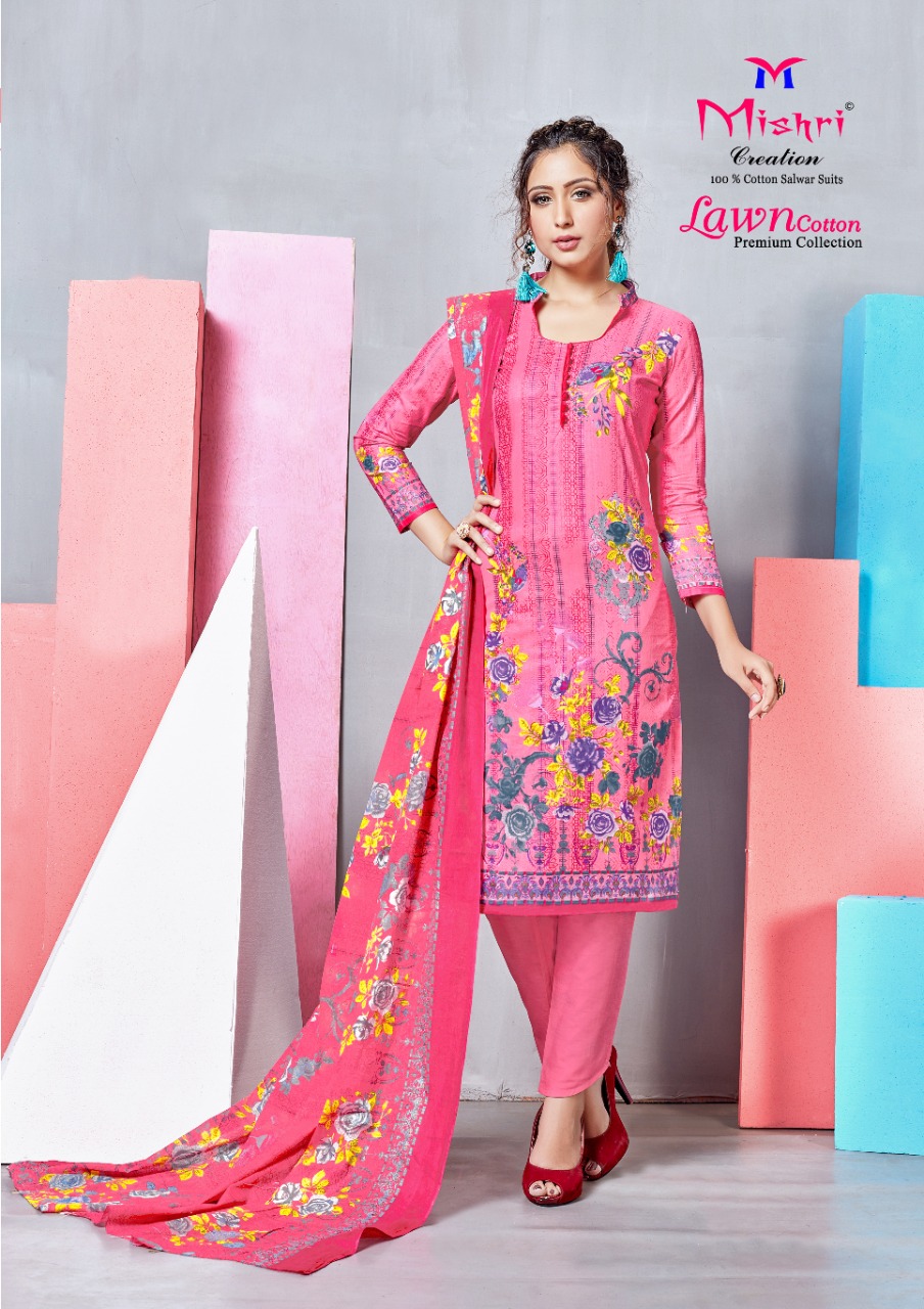 Mishri Creation Presents Lawn Cotton Vol 4 Fabric Lawn Cotton Designer Salwar Suits