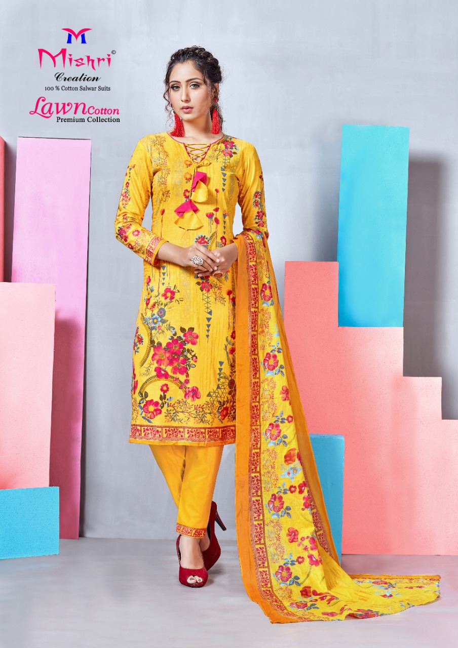 Mishri Creation Presents Lawn Cotton Vol 4 Fabric Lawn Cotton Designer Salwar Suits