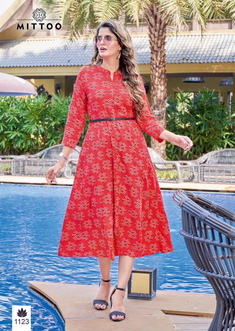 Mittoo Belt Vol 10 Rayon Printed Fancy Belt Style Casual Wear Kurtis Wholesaler Surat