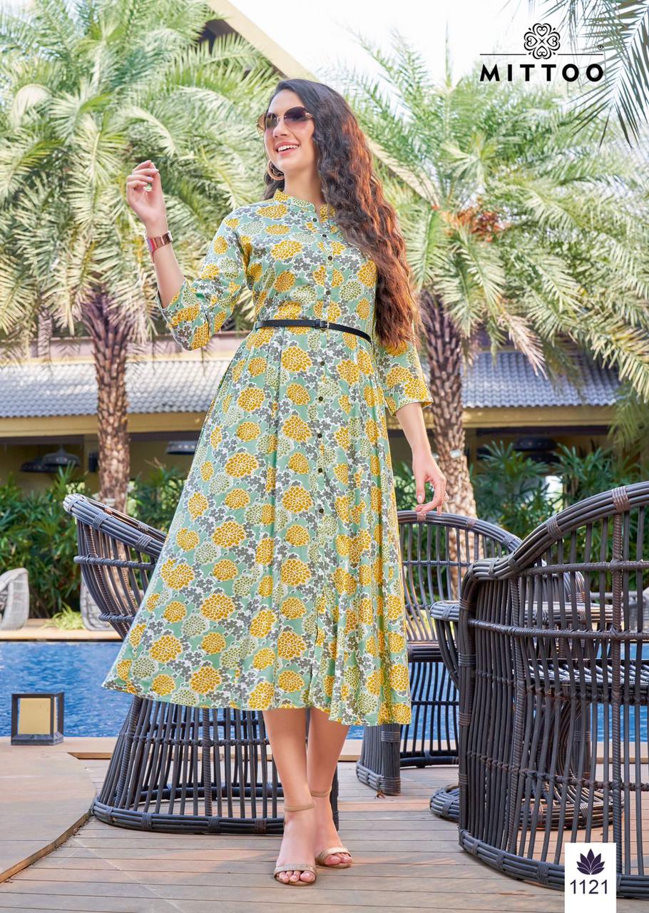 Mittoo Belt Vol 10 Rayon Printed Fancy Belt Style Casual Wear Kurtis Wholesaler Surat
