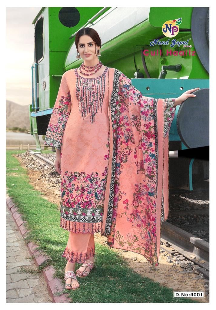 Nandgopal Gull Haafiz Vol 4 Heavy Cotton Printed Salwar Suits Wholesaler Surat