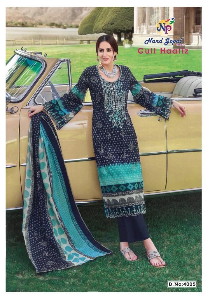 Nandgopal Gull Haafiz Vol 4 Heavy Cotton Printed Salwar Suits Wholesaler Surat