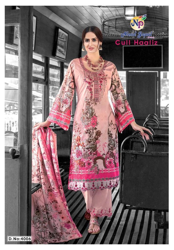 Nandgopal Gull Haafiz Vol 4 Heavy Cotton Printed Salwar Suits Wholesaler Surat