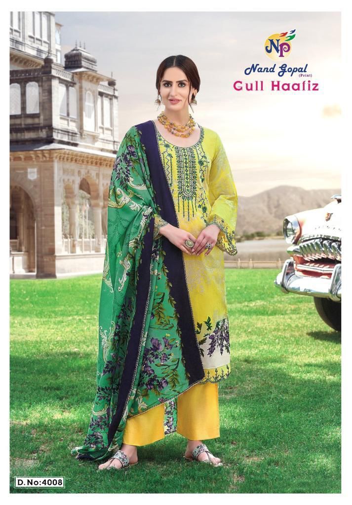 Nandgopal Gull Haafiz Vol 4 Heavy Cotton Printed Salwar Suits Wholesaler Surat