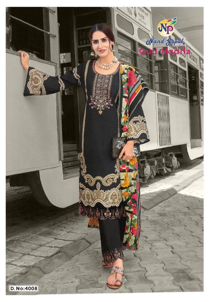 Nandgopal Gull Haafiz Vol 4 Heavy Cotton Printed Salwar Suits Wholesaler Surat