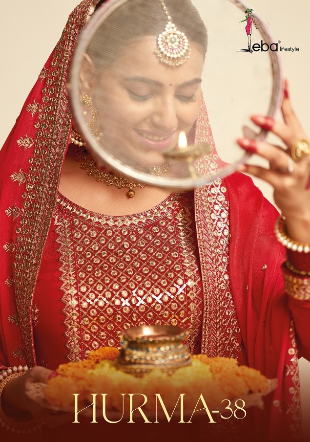 Eba Lifestyle Hurma Vol 38 Chinon With Heavy Elegant Designer Suits Wholesaler Surat