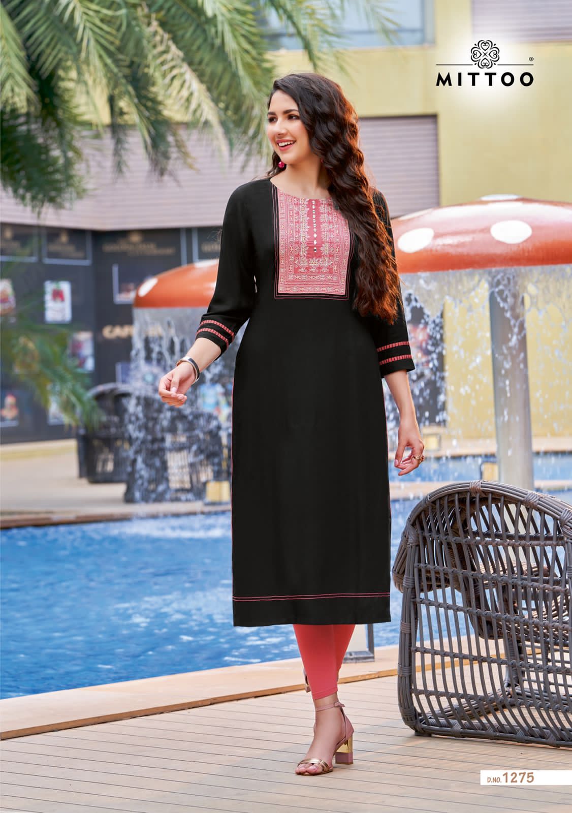 Mittoo Palak Vol 32 Rayon Fancy Straight Pattern Kurtis Wholesaler Surat
