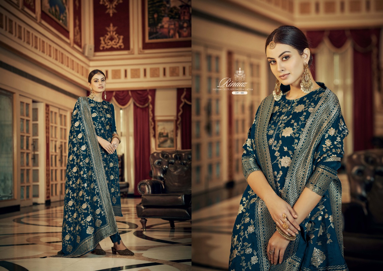 BELLIZA DESIGNER STUDIO RINAAZ DOLA JACQUARD SUIT 