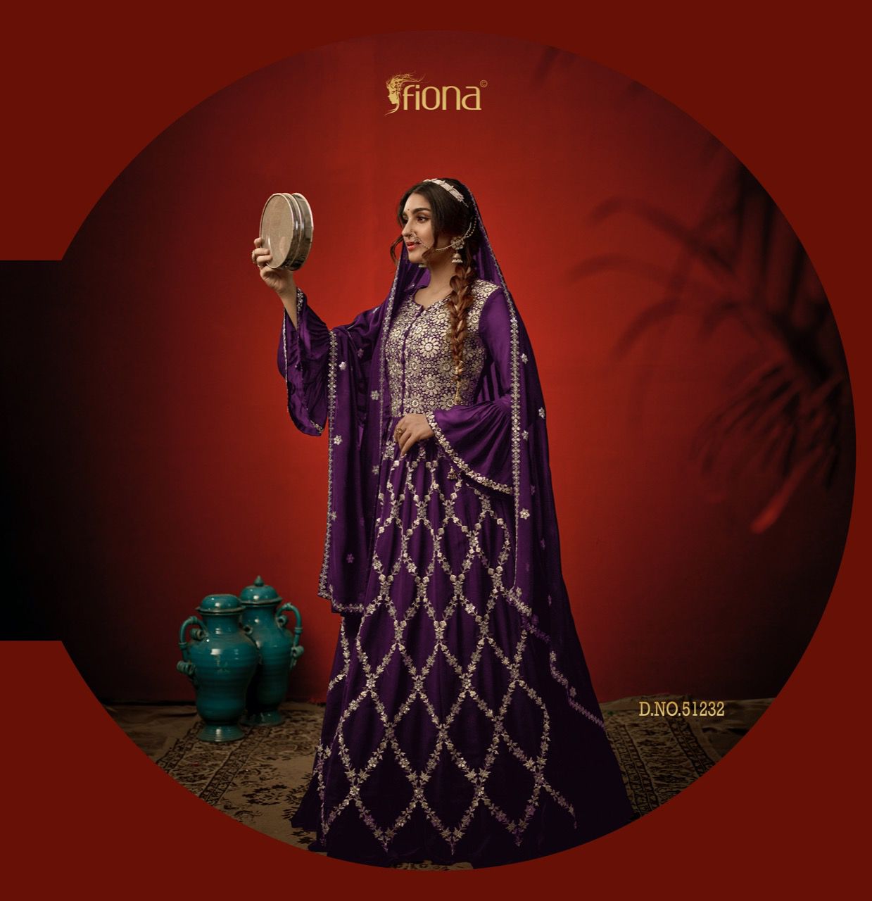 Fiona Sangini Georgette With Heavy Elegant Designer Long Gown With Dupatta Wholesaler Surat