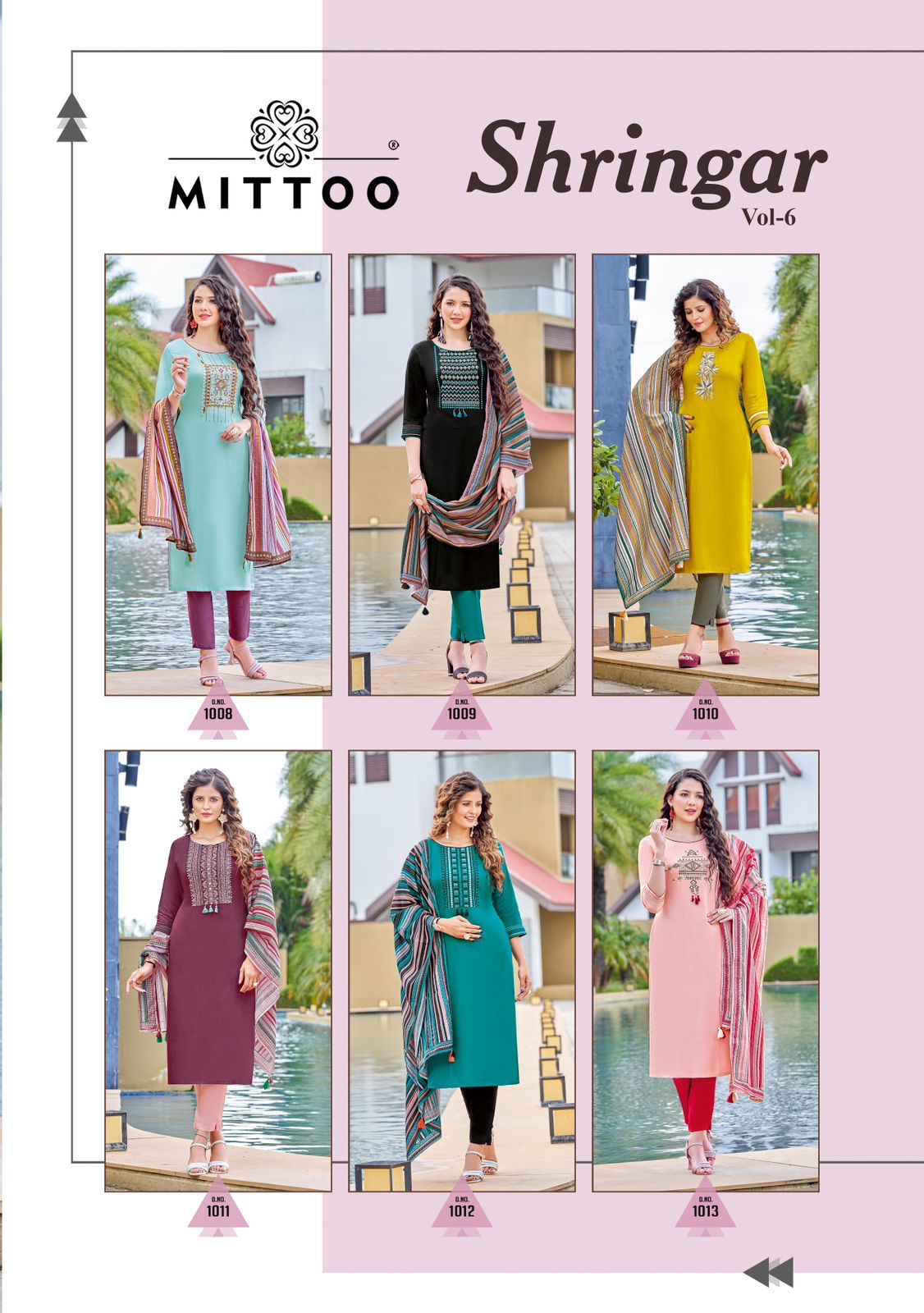 Mittoo Shringar Vol 6 Viscose Fancy Designer Kurti Combo Set Wholesaler Surat