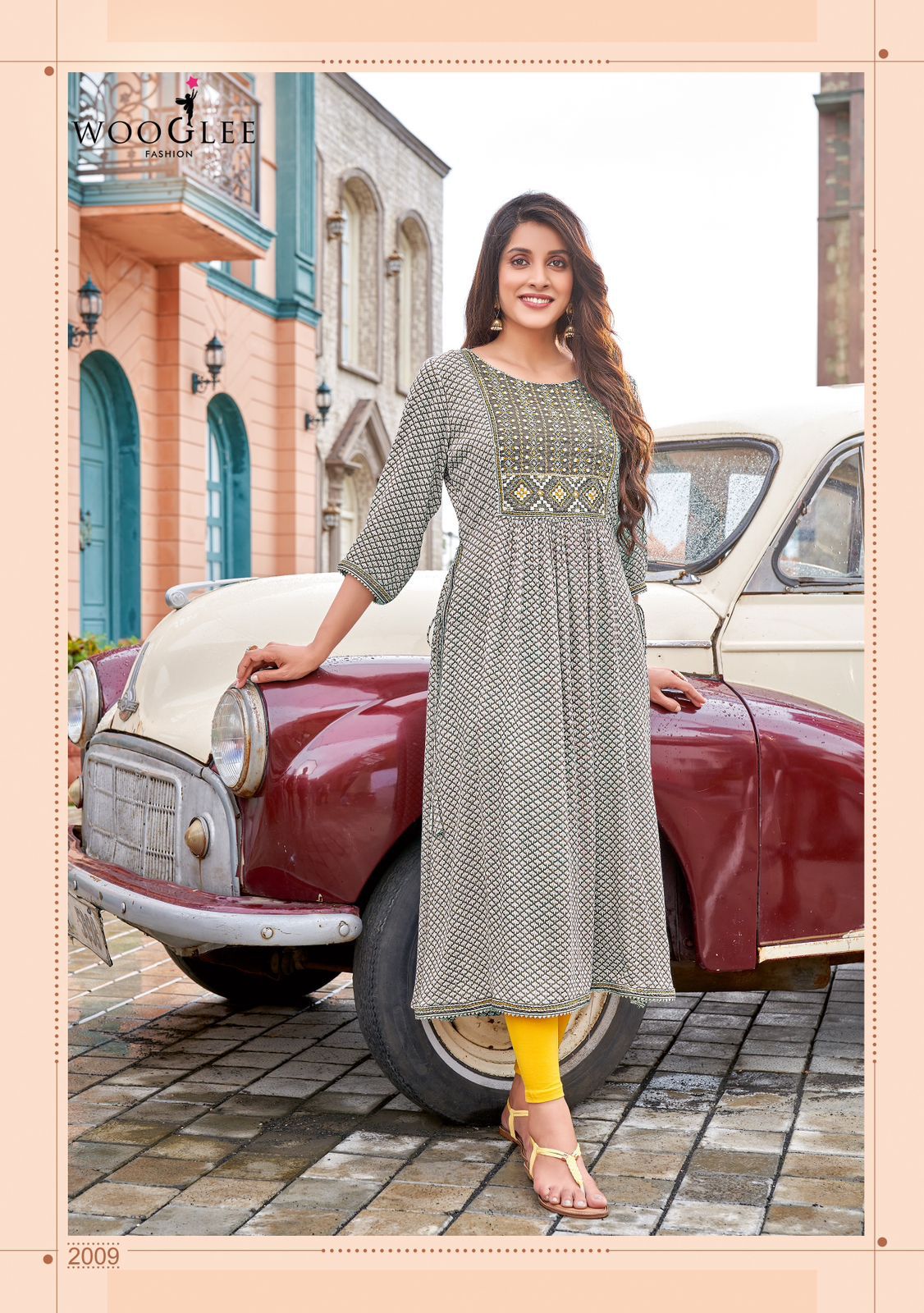 Wooglee Verona Rayon  Fancy Print Kurtis Wholesaler Surat