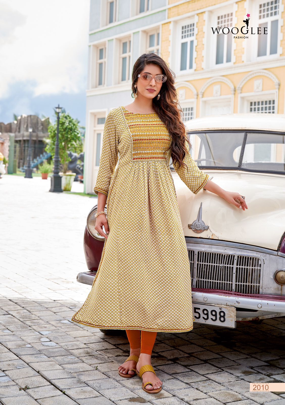 Wooglee Verona Rayon  Fancy Print Kurtis Wholesaler Surat