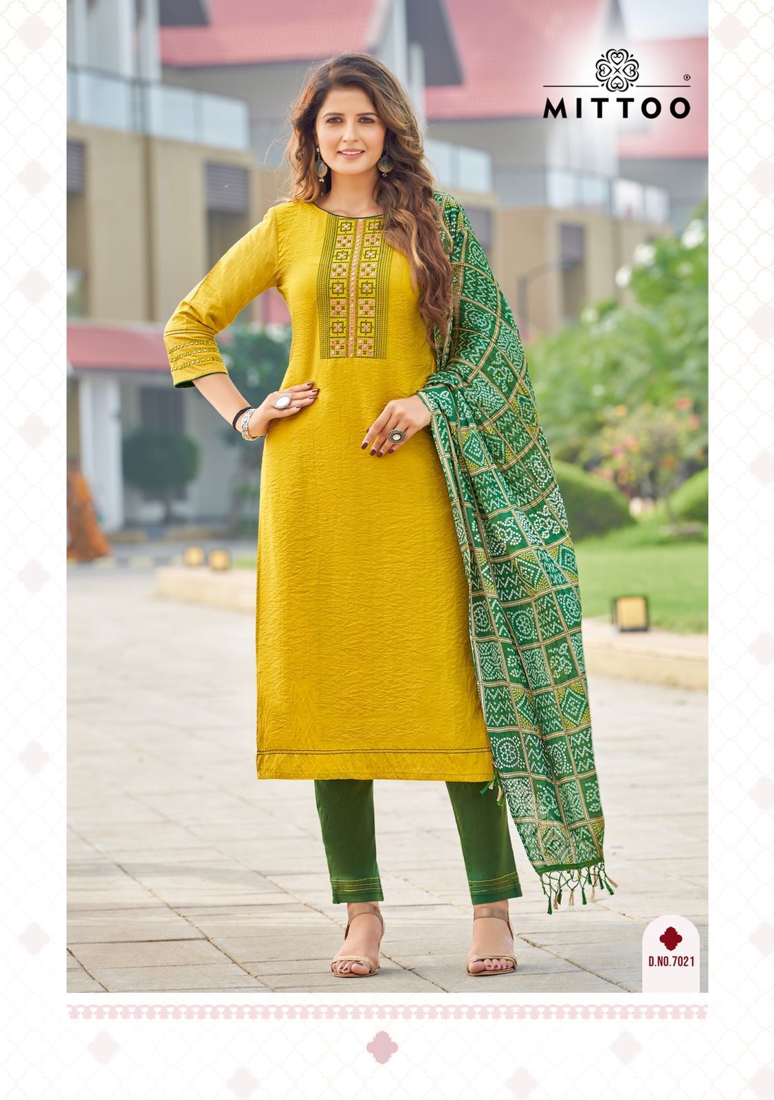 Mittoo Bansari Vol 2 Nylon Viscose With Fancy Designer Kurti Combo Set Wholesaler Surat