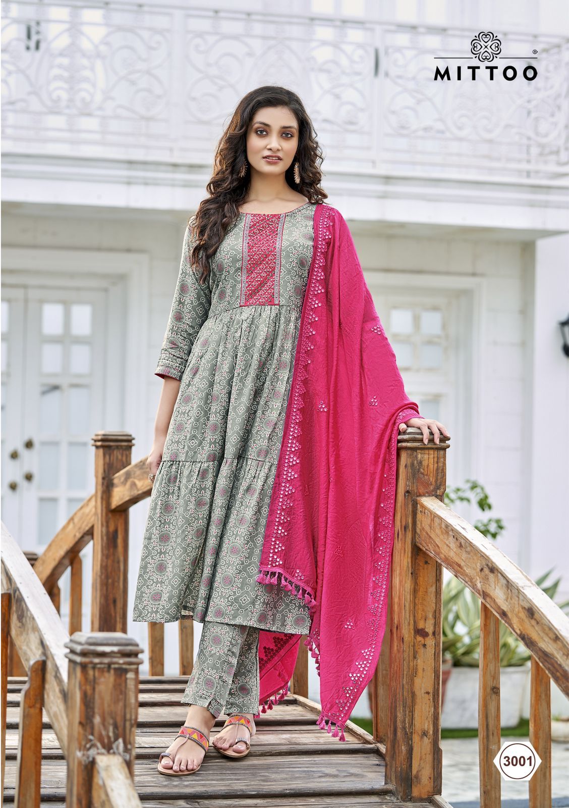 Mittoo Parampara Printed Viscose Fancy Hand Work Designer Kurti Combo Set Wholesaler Surat
