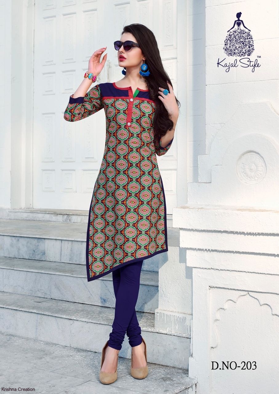Kajal Style Town Beauty Vol 2 Cotton Printed Kurtis Wholesaler Surat