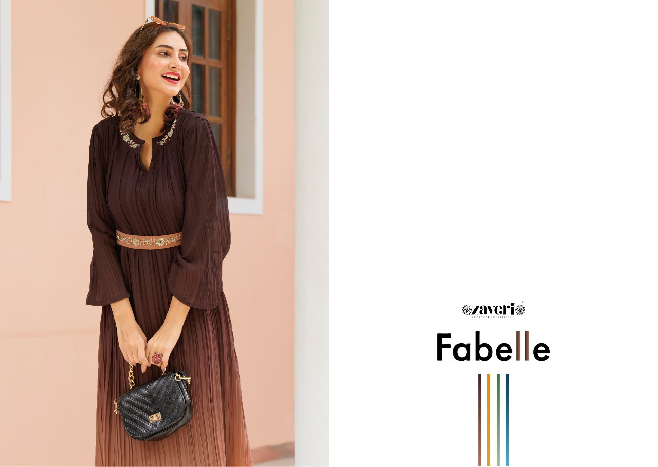 Zaveri Fabelle Heavy Party Wear Gown Online Best Rate Surat