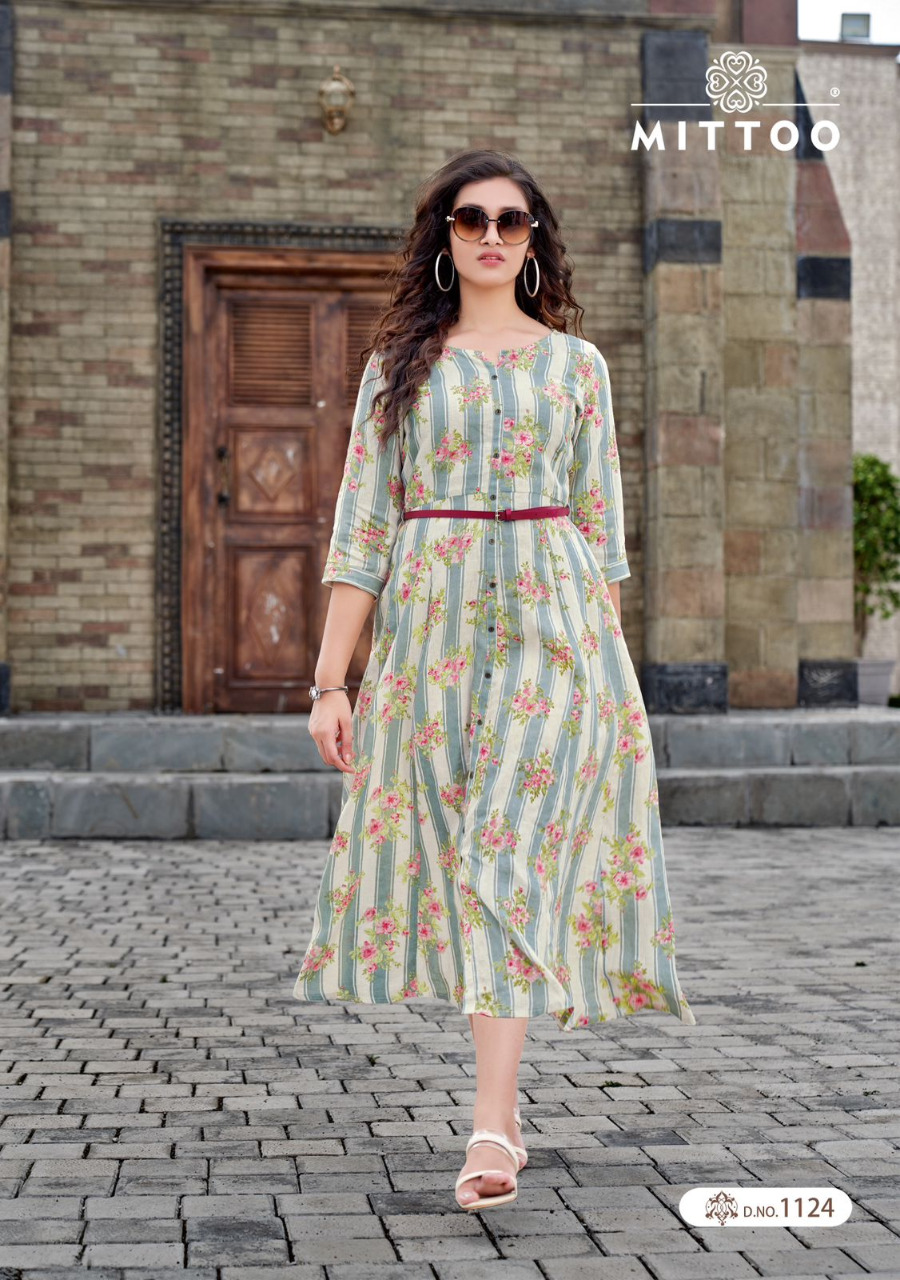 Mittoo Belt Vol 11 Printed Rayon Fancy Kurtis Wholesaler Surat