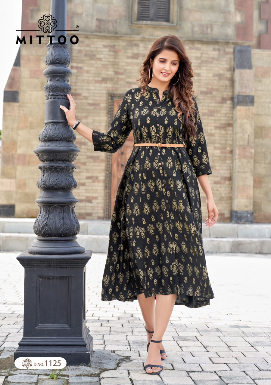 Mittoo Belt Vol 11 Printed Rayon Fancy Kurtis Wholesaler Surat