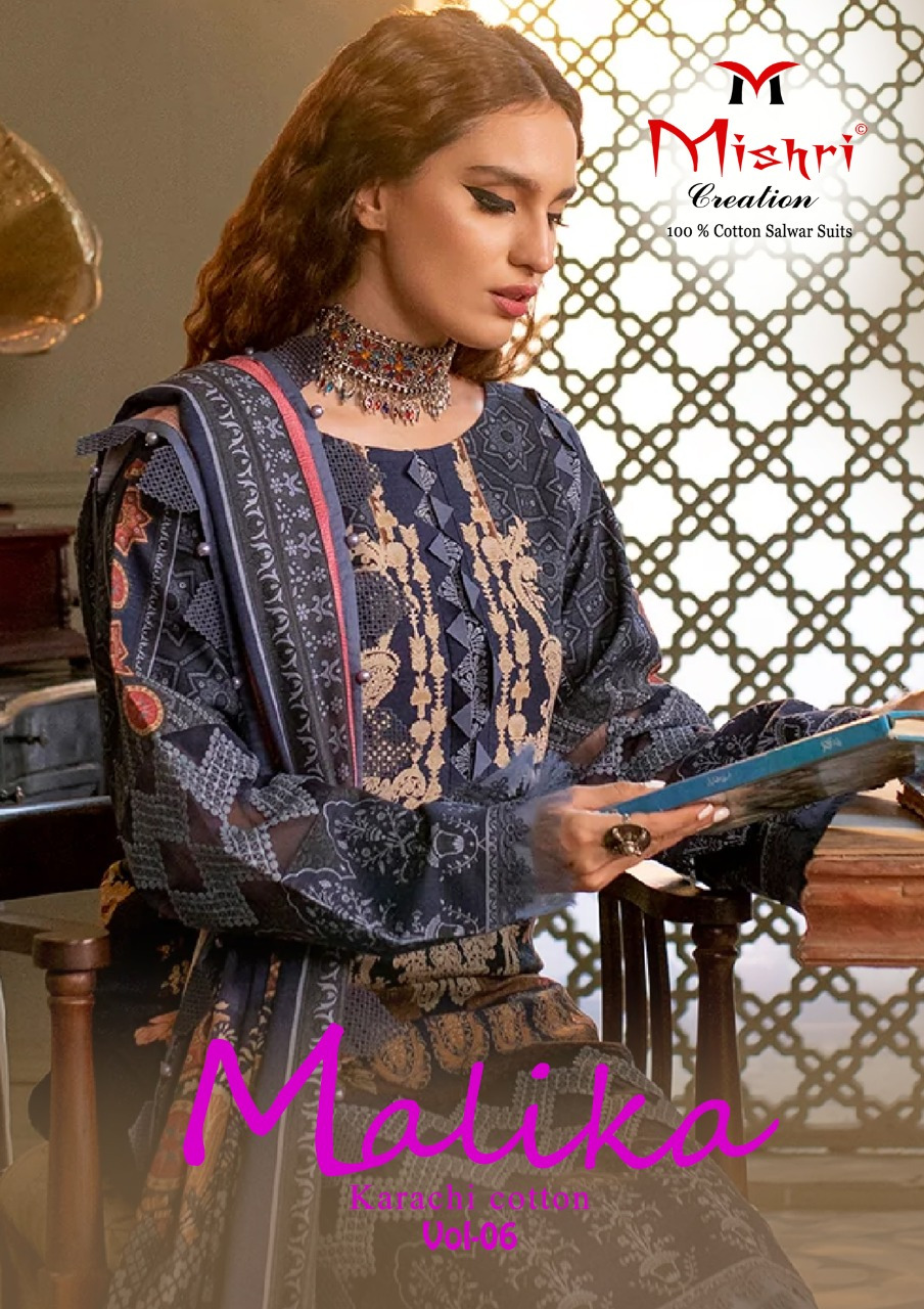 Mishri Creation Mallika Vol 6 Karachi Cotton Salwar Suits Wholesaler Surat