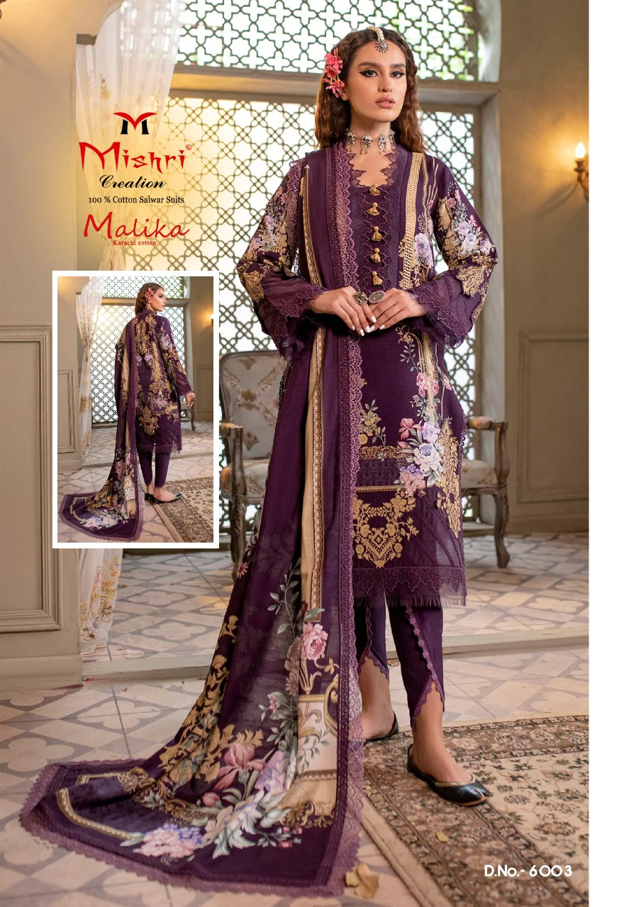 Mishri Creation Mallika Vol 6 Karachi Cotton Salwar Suits Wholesaler Surat